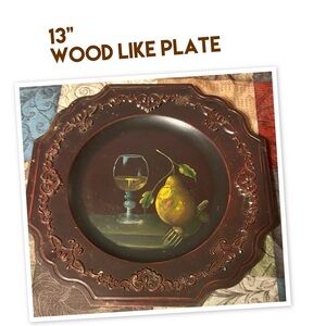 Elegant Brown Decorative Plate